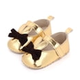 thumbnail image 1 of Gyratedream Infant Baby Girls Bowknot Rabbit Soft Soled Princess Shoes PU Leather Crib Shoes for 0-18M, 1 of 5