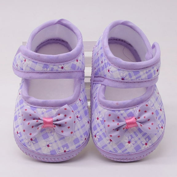 Gyratedream Infant Baby Girls Cute Daisy Soft Soled Cotton Shoes Anti-slip Princess Crib Shoes for 0-18M