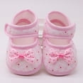 thumbnail image 1 of Gyratedream Infant Baby Girls Cute Daisy Soft Soled Cotton Shoes Anti-slip Princess Crib Shoes for 0-18M, 1 of 5