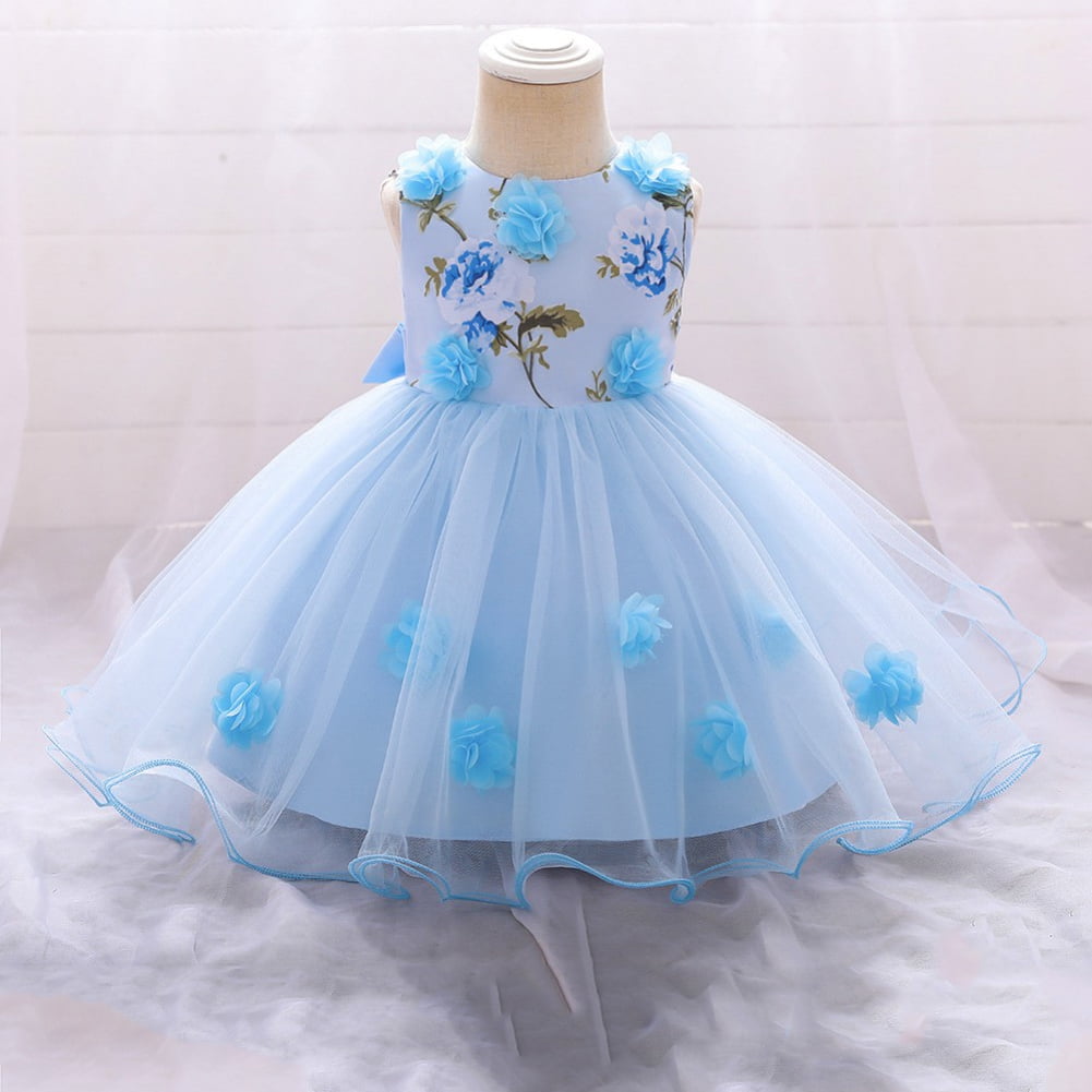 Gyratedream Infant Toddler Girls Birthday Gown Princess Dress Baby Flower  Embroidery Lace Bubble Dress - Walmart.com