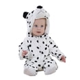 thumbnail image 1 of Gyratedream Infants Toddlers Animals Bodysuit Spring and Full Hooded Romper Jumpsuit Fancy Onesies (Snow Leopard), 1 of 8