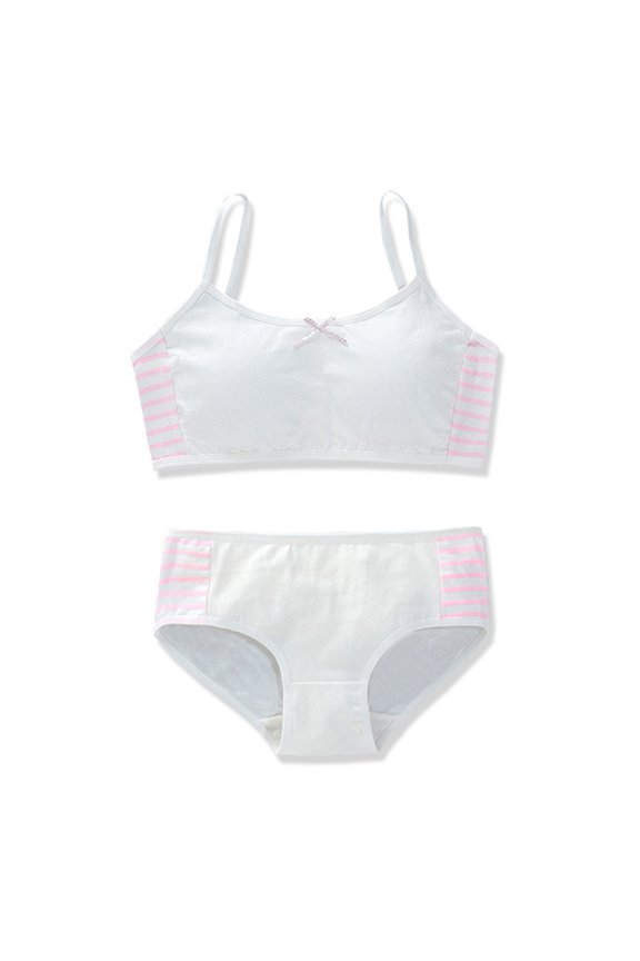 Large Children And Adolescent Girls Sports Underwear Bra + Panties Two-Piece Set Free Size