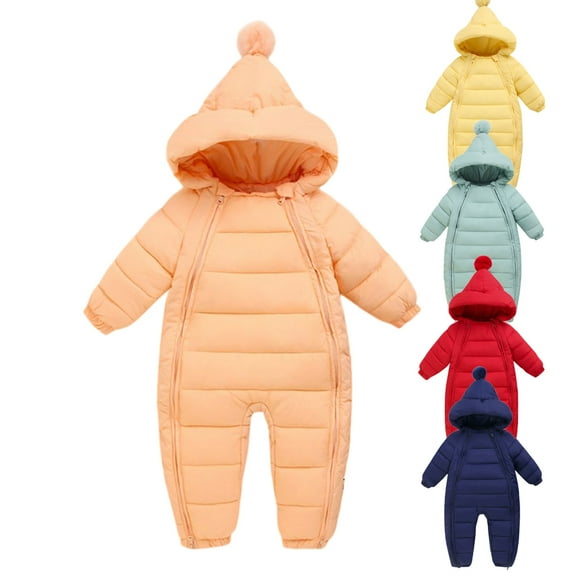 Gyratedream Newborn Baby Girl Boy Warm Hooded Snowsuit Outerwear Down Onesie Outwear