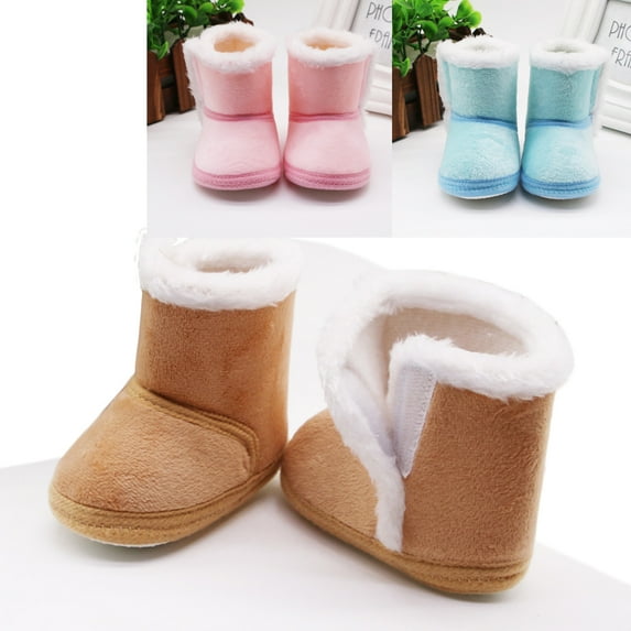 Gyratedream Newborn Toddler Warm Snow Boot Winter Outdoor Shoes Baby Boys Girls First Walkers Anti-slip Shoes for 0-18M