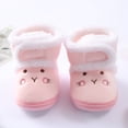 thumbnail image 1 of Gyratedream Newborn Toddler Warm Snow Boots Cartoon Bear Winter Shoes Baby Girls Boys Prewalker Anti-slip Shoes for 0-18M, 1 of 6