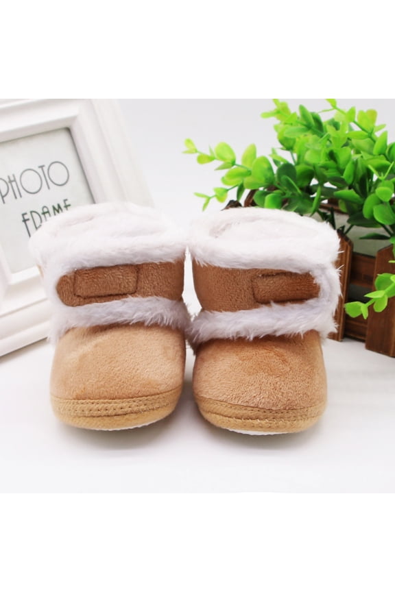 Newborn Toddler Warm Snow Boots Winter Shoes Baby Girls Boys Prewalker Anti-slip Shoes for 0-18M