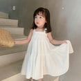 thumbnail image 1 of Gyratedream Summer Toddler Kids Baby Girls Cotton Strap Sundress Princess Dress,1-6Y, 1 of 5