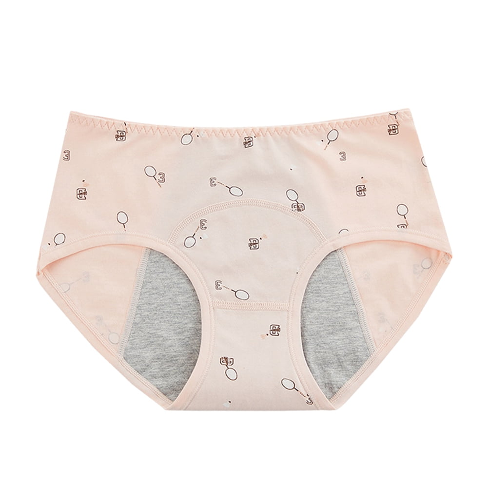 Gyratedream Teen Girls Cotton Menstrual Period Underwear Teens Breathable Leak-Proof Briefs