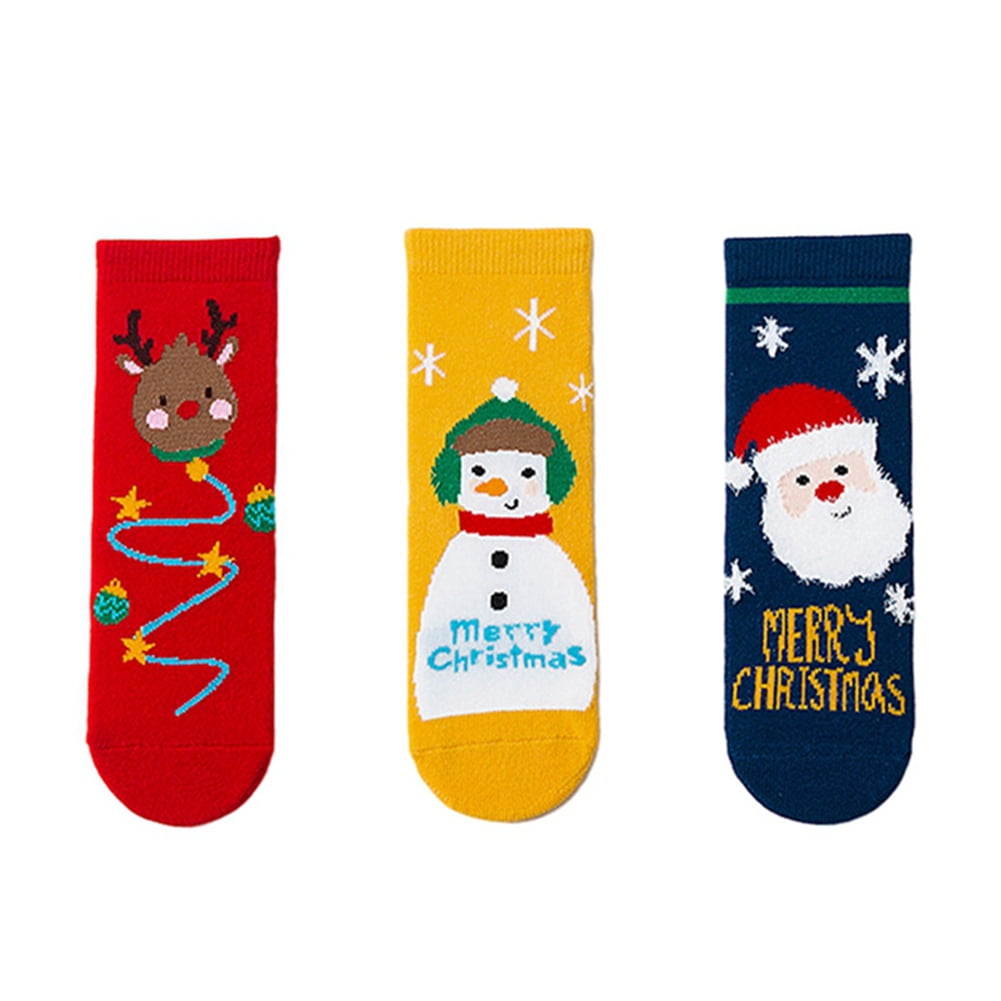Gyratedream Toddler Christmas Sock Warm Winter Crew Socks Unisex Cotton