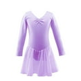 thumbnail image 1 of Gyratedream Toddler Girls Ballet Leotards with Skirt Long Sleeve Dance Dress Kids Gymnastic Ballerina Outfit Dress, 1 of 6