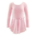 thumbnail image 1 of Gyratedream Toddler Girls Long Sleeve Ballet Leotards Dresses Dance Skirt Gymnastic Ballerina Outfit Dress, 1 of 4