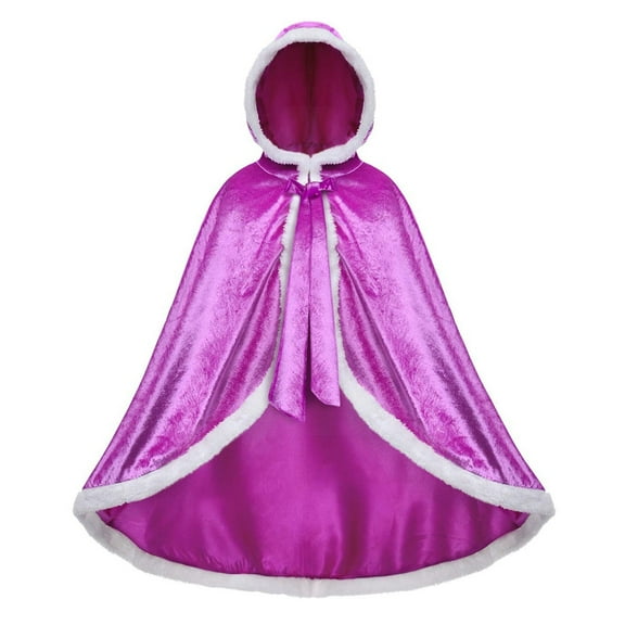 Gyratedream Toddler Girls Party Hood Cloak Dress Up 2-9 Years Child Girls Princess Cape Christmas Costumes