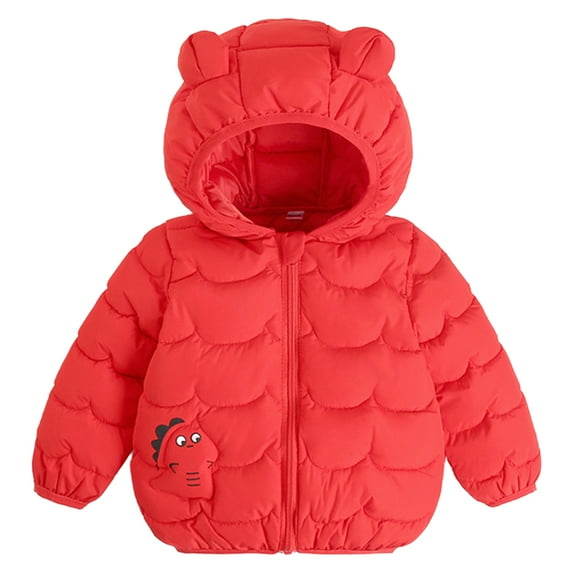 Gyratedream Winter Down Coats for Baby Boys Girls Light Puffer Padded Jacket Bear Hoods Toddler Outerwear