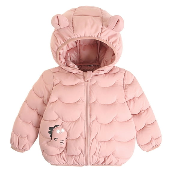 Gyratedream Winter Down Coats for Baby Boys Girls Light Puffer Padded Jacket Bear Hoods Toddler Outerwear