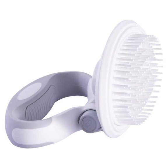Gyrater Swivel Travel Soft Grooming Pet Pin Brush, White - One Size