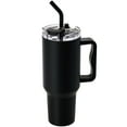 thumbnail image 1 of Gyrivav 40oz Tumbler with Handle - Insulated Stainless Steel Water Bottles, Leakproof Travel Mug for Office, Outdoor, Car & Gym, BPA-Free - Ideal Gift for Men & Women (Black, 40-oz) C82, 1 of 3