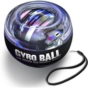 Gyro Ball with Wristband, Powerball Gyroscope Auto-Start for Wrist Forearm Exerciser, Power Ball for Arms, Fingers, Wrist Bones and Muscles Strengthening & Training with 5 Colors LED Lighting