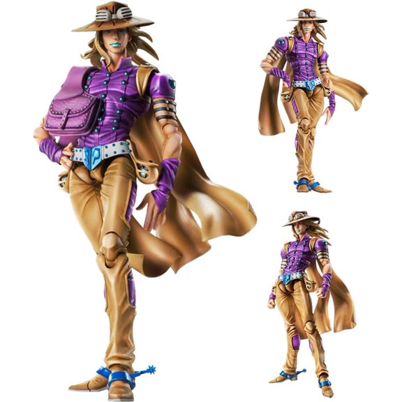 Gyro Zeppeli Highly Posable Collectible Figure, PVC Statue with Replaceable Parts, Desktop Hobby Ornament, 16CM