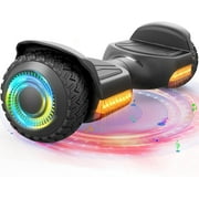 Gyroor Self Balancing Scooter New G13 All Terrain Balancing Scooter with LED Lights, Self Balancing Off Road with Bluetooth for Kids ages 6-12 and Adults-Black