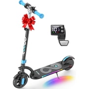 Gyroor H40 Kids Electric Scooter, 180W Motor, Up to 10 MPH, LED Display & Colorful Lights, Adjustable Height, for Boys & Girls Ages 8-12, Great Birthday Gift