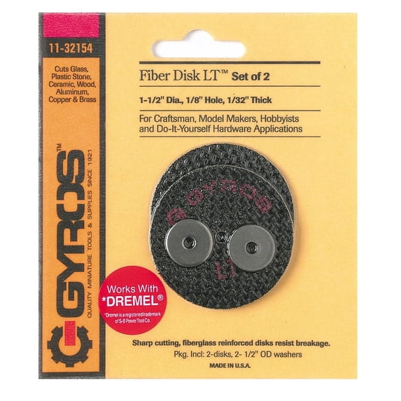 Gyros Precision Tools Inc 1-. 50inch Gyros Fiber Disc 11-32154 ...