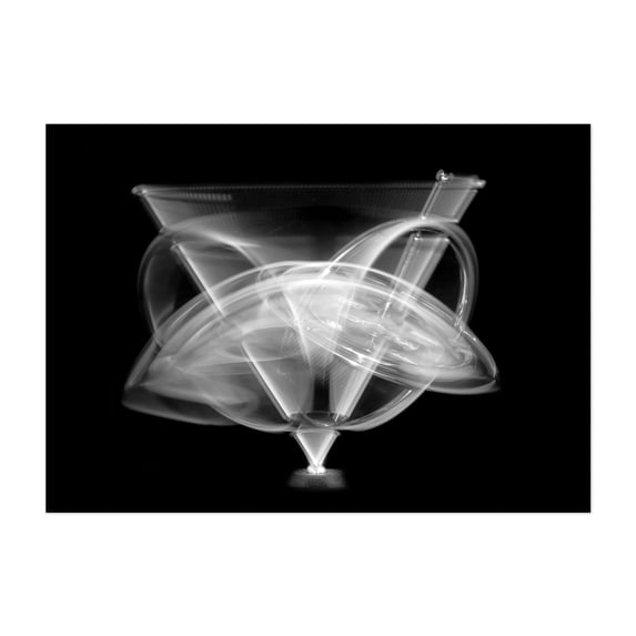 Gyroscope - Photography Abstract Black and White Geometric Modern Art Surrealism Minimalist Space Unframed Wall Art Print 5 x 7 inches