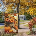 thumbnail image 1 of Gyryp Fall Garden Flag Autunm Pumpkin Birds Garden Flag 12 x 18 Inch Vertical Double Sided Burlap,Sunflower Seasonal Flag for Thanksgiving Farmhouse Decoration(ONLY FLAG), 1 of 6