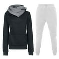 thumbnail image 1 of Gytharion 2 Piece Women's Fall and Winter Hooded Sweatsuits Plus Size Solid Color Pullover Hoodies and Drawstring Elastic Waist Jogger Pants Fashion Casual Sports Track Suits with Pockets, 1 of 3