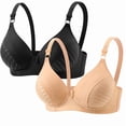 thumbnail image 1 of Gytharion 2PC Women's Push Up Bras Solid Color Adjustable Straps Padded Bras Supportive Everyday Underwire Bras, 1 of 8