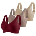 thumbnail image 1 of Gytharion 3 Pack Seamless Bralette for Women Plus Size Comfy Breathable Wire-Free Gathering Push Up Sport Bra Womens Soft Support Full Coverage Everyday Bra, M-5XL, 1 of 7