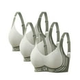 thumbnail image 1 of Gytharion 3-Pack Seamless Sport Bras for Women Stretch Breathable No Underwire Gathering Push Up Yaga Bra Soft Support Full Coverage Everyday Bralette, M-4XL, 1 of 7