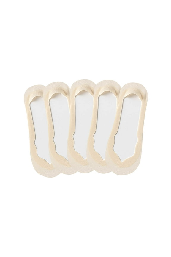 5 Pairs No Show Socks for Women Non Slip Low Cut Liner Footies Socks Thin Silk Flats Hidden Invisible Boat Socks