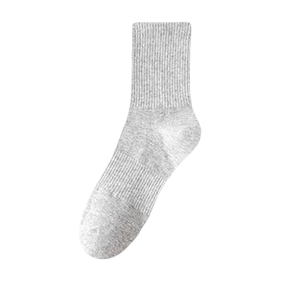 Gytharion All Day Comfort Crew Socks Moisture-wicking Breathable Socks Solid Color Everyday Socks