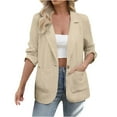 thumbnail image 1 of Gytharion Blazer Jackets for Women Fashion Casual Long Sleeve Open Front Dressy Coats Work Office Single Button Lapel Outerwear Womens Lightweight Slim Fit Business Blazer Cardigan Jackets, 1 of 7