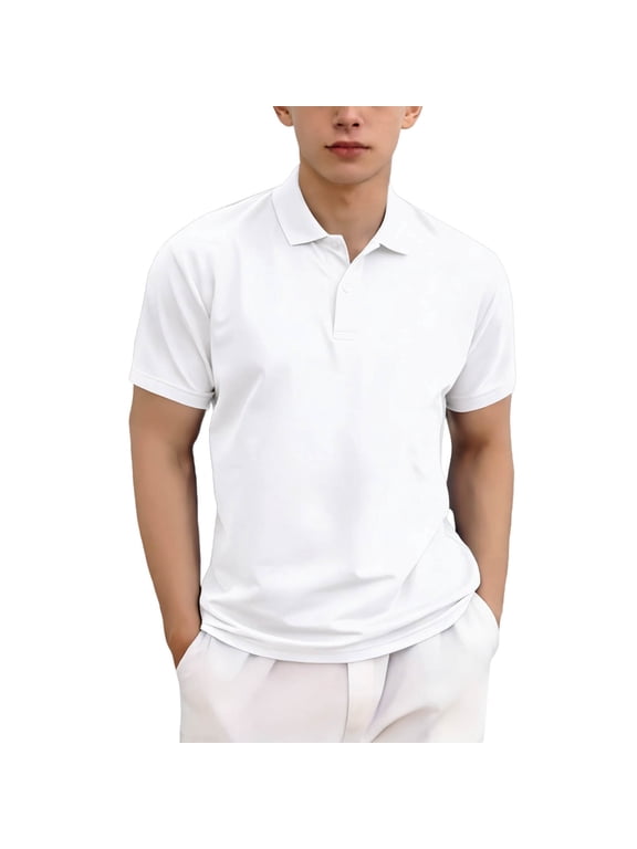 Boys School Uniform Shirts Turn Down Collar Short Sleeve Button Placket Pullover Shirts Back to School Uniform Tops,3Y-12Y