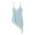 thumbnail image 1 of Gytharion Cami Nightgowns for Women Soft Comfy Spaghetti Strap Chemise Sleepwear Fashion Casual Lace Mini Slip Pajama Dress Lightweight Sleeveless Asymmetrical Nightdress, 1 of 2