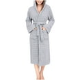 thumbnail image 1 of Gytharion Coral Velvet Robes for Women Winter Warm Plush Kimono Robe Soft Cozy Belted Fleece Hooded Bathrobe Cute Solid Knee-Length Fuzzy Housecoat with Pockets, 1 of 4