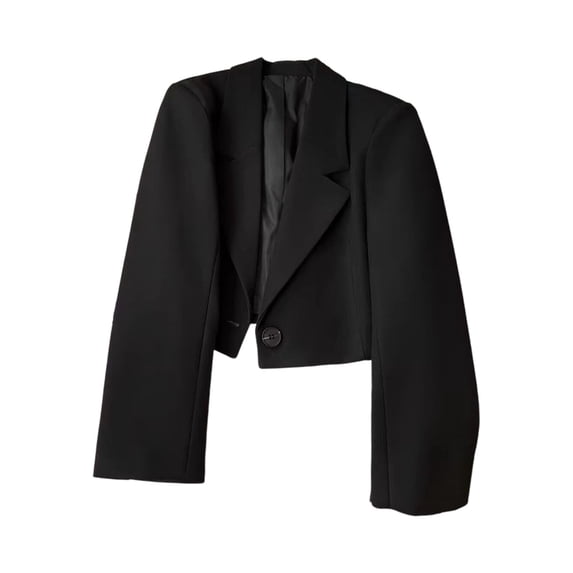 Gytharion Cropped Blazer for Women Casual Loose Lapel Design Sense Commute Suit Jackets Business Office Jackets