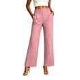 thumbnail image 1 of Gytharion Dress Pants for Women Plus Size Fashion Casual Pockets High Waist Slacks Women's Solid Slim Fit Straight Leg Business Pants, 1 of 5