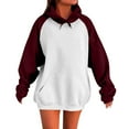 thumbnail image 1 of Gytharion Fall Hoodie Sweatshirts for Women Fashion Casual Color Blocking Pullover Tops with Front Pocket Womens Loose Comfy Long Sleeve Drawstring Hoodies, 1 of 5