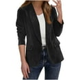 thumbnail image 1 of Gytharion Faux Suede Jackets for Women Fall Winter Soft Comfy Notch Lapel Cardigan Coat Fashion Solid Long Sleeve Blazer Jacket Lightweight Loose Business Casual Outerwear with Pockets, 1 of 8