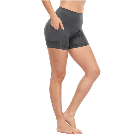 Gytharion High Waisted Biker Shorts for Women Running Women's Shorts Tummy Control High Stretch Yoga Slim Athletic Solid Shorts