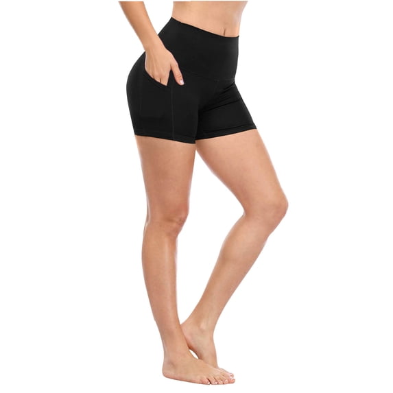 Gytharion High Waisted Biker Shorts for Women Running Women's Shorts Tummy Control High Stretch Yoga Slim Athletic Solid Shorts