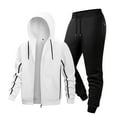 thumbnail image 1 of Gytharion Hooded Sweatsuits for Men 2 Piece Outfits Plus Size Fleece Lined Warm Zip Up Drawstring Hoodies with Jogger Pants Fall Winter Soft Cozy Tracksuit Sets with Pockets, 1 of 6