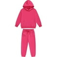 thumbnail image 1 of Gytharion Kids 2PC Winter Warm Hooded Sweatsuits Long Sleeve Kangaroo Pocket Pullover Hoodies with Drawstring Elastic Waist Jogger Sweatpants Tracksuits Solid Color Soft Casual Sweatshirt Sets,2Y-13Y, 1 of 2