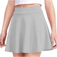 thumbnail image 1 of Gytharion Kids Girls Workout Short Skirts Summer Solid Casual Elastic Hgih Waist Athletic Mini Skirt Soft Comfy School Tennis Golf Skirts for Teen Girls, 4-15 Years, 1 of 7