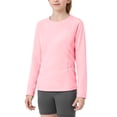 thumbnail image 1 of Gytharion Kids Long Sleeve Tops for Boys Girls 4-15 Years, Spring Summer Solid Breathable Quick-Dry Blouses Soft Comfy Crew Neck Sun Protection Shirts with Pockets, 1 of 9