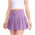 thumbnail image 1 of Gytharion Kids School Uniform Short Skirts for Girls 4-15 Years, Summer Solid Casual Elastic Hgih Waist Mini Skirt Teen Girls Flowy A-line Pleated Skirt Built in Shorts, 1 of 6