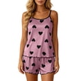 thumbnail image 1 of Gytharion Lounge Pj Sets for Women Plus Size Summer 2-Piece Pajama Sets Short Printed Camisole with Elastic Waist Ruffle Shorts Women's Home Sleepwear Sets, 1 of 7