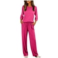 thumbnail image 1 of Gytharion Lounge Sets for Women 2 Piece Sleepwear Outfits Soft Comfy 3/4 Sleeve Crew Neck Top and Elastic Waist Pants Pj Sets Lightweight Casual Pajama Sets with Pockets, 1 of 7